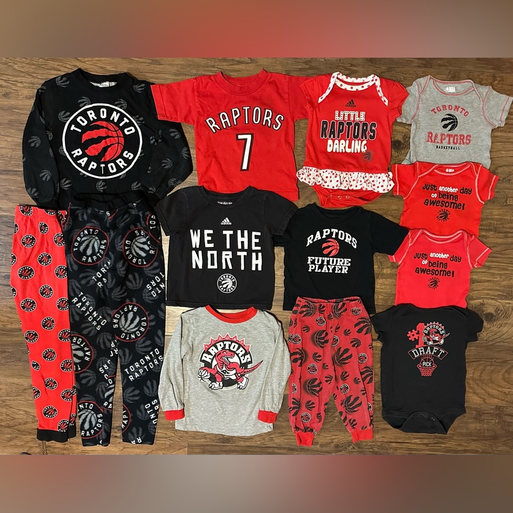 Toronto Raptors MLB Basketball Baby - Kids Family Bundle Lowry 7# Canada 🇨🇦 Red